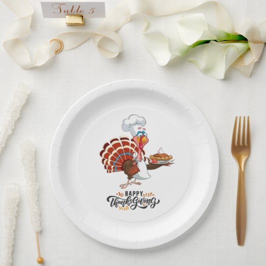 Assiettes en papier de Thanksgiving (Mariage)