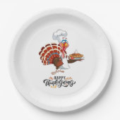 Assiettes en papier de Thanksgiving (Devant)