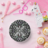 Assiettes en Papier Décoratives Violet Argent (Fête)