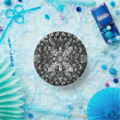 Assiettes en papier décoratives violet argenté (Fête)