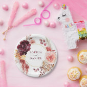 Assiettes en papier d'herbe de Pampas luxuriantes  (Fête)