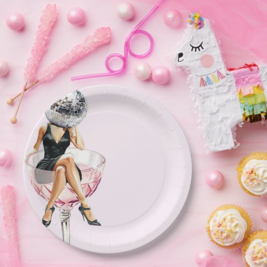 Assiettes en papier disco party (Fête)