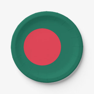 Assiettes en papier drapeau bangladais patriotique