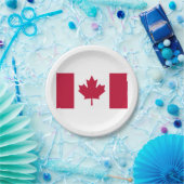 Assiettes en papier drapeau canadien (Fête)