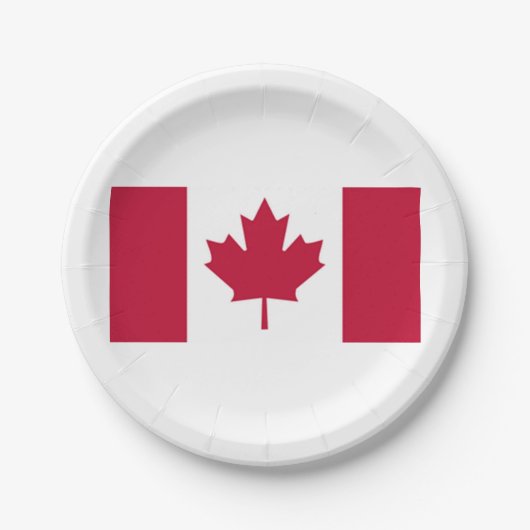 Assiettes en papier drapeau canadien (Devant)
