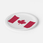 Assiettes en papier drapeau canadien (Angle)