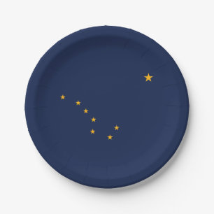 Assiettes en papier Drapeau de l'Alaska