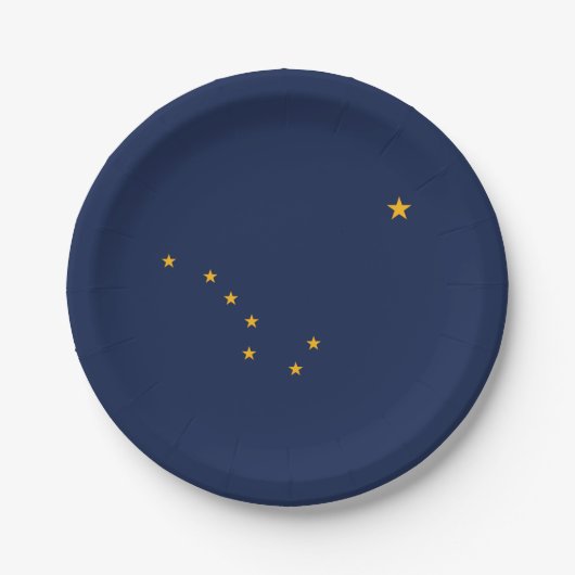 Assiettes en papier Drapeau de l'Alaska (Devant)