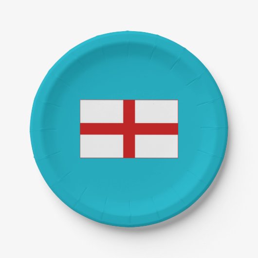 Assiettes en papier drapeau de l'Angleterre (Devant)