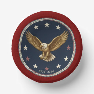 Assiettes en papier du 250e anniversaire des États