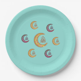 assiettes en papier eid mubarak عيد مبارك
