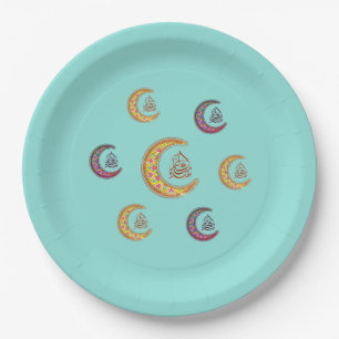 assiettes en papier eid mubarak عيد مبارك