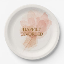 Assiettes en papier élégantes pour fête de divorce
