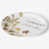 Assiettes en papier élégantes pour la douche de ma (Angle)