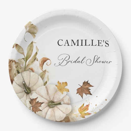 Assiettes en papier élégantes pour la douche de ma (Devant)