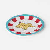 Assiettes en papier éléphant de cirque (Angle)