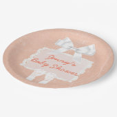 Assiettes en papier empreintes de corail ou de pêc (Angle)