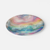 Assiettes en papier et vaisselle Rainbow Bubbles (Angle)