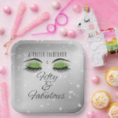 Assiettes en papier Fabulux 50 Noir et Vert Glam E (Fête)