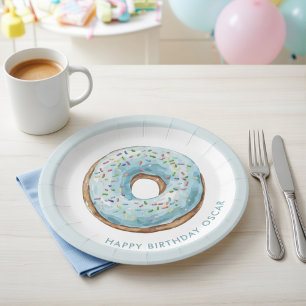 Assiettes en Papier Fête d'Anniversaire Donut Do