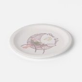 Assiettes en Papier Fête de Bébé Bohème Fille (Angle)