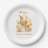 Assiettes en Papier Fête de Bébé Oh Cerf Thème d'A (Devant)