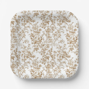 Assiettes en papier Fête de jardin Fleurs de jardi