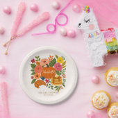 Assiettes en papier Fête de mariage Floral de citr (Fête)