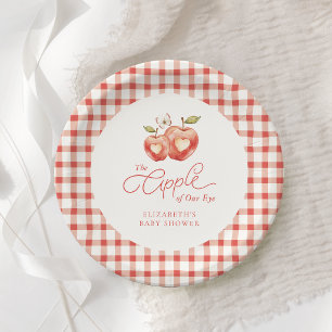 Assiettes en Papier Fête de Naissance Douce Pomme