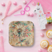Assiettes en papier Fête florale (Fête)