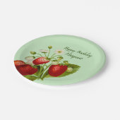 Assiettes en papier Fête Fraise (Angle)