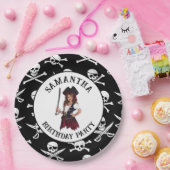 Assiettes en papier Fille Pirate (Fête)