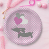 Assiettes en papier Fille rose pour Baby Shower te