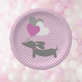 Assiettes en papier Fille rose pour Baby Shower te