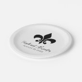 Assiettes en papier Fleur de Lis pour mariage (Angle)