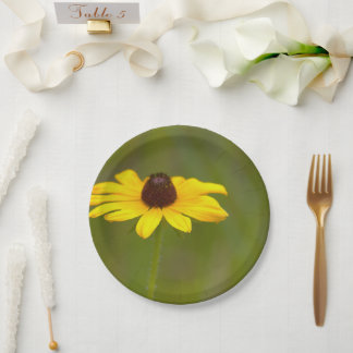 Assiettes en papier fleur de Susan aux yeux noirs