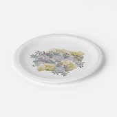 Assiettes en papier Fleurs de style rustique de ca (Angle)