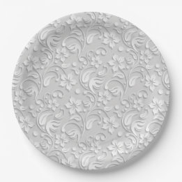 Assiettes en papier floral