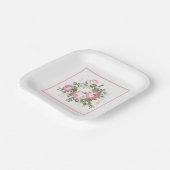 Assiettes en papier - Floral (Angulaire)