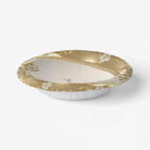 Assiettes en papier floral doré orné (Angulaire)