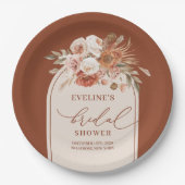 Assiettes en papier floral Herbe des Pampas en Ter (Devant)