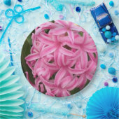 Assiettes en papier floral Jacinthes roses jolies (Fête)