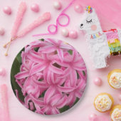 Assiettes en papier floral Jacinthes roses jolies (Fête)