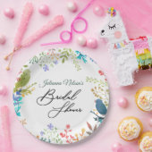 Assiettes en papier floral pastel (Fête)
