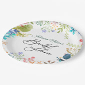 Assiettes en papier floral pastel (Angle)