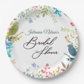 Assiettes en papier floral pastel (Devant)