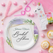 Assiettes en papier floral pourpre (Fête)