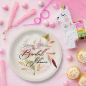 Assiettes en papier floral rose (Fête)