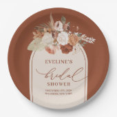 Assiettes en papier floral terracotta bohème pour (Devant)
