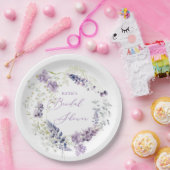 Assiettes en papier floral violet et lavande (Fête)
